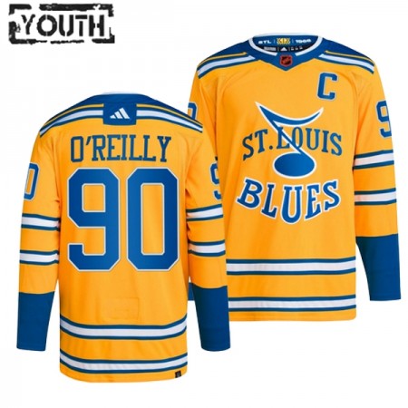 Lapsille NHL St. Louis Blues Pelipaita Ryan O Reilly 90 Adidas 2022-23 Reverse Retro 2.0 Keltainen Authentic